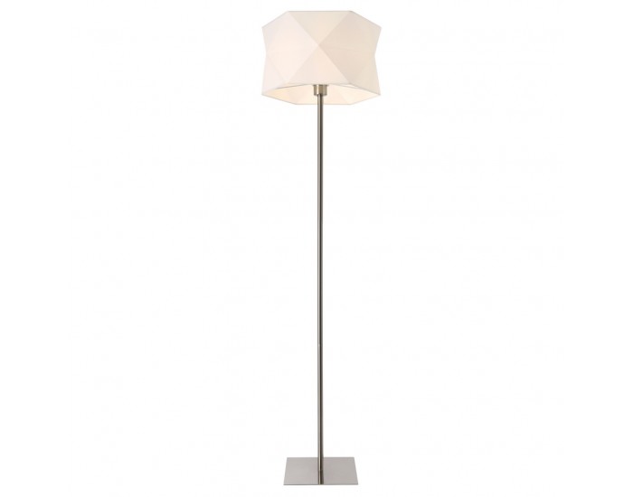 Подова лампа Narwa, 152 cm, Бяла/Хром -