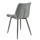 Комплект от 4 дизайнерски стола, 77 x 57,5 x 46 cm, Полиестер, Тъмносив -