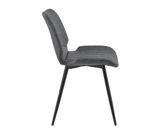 Комплект от 2 дизайнерски стола, 77 x 57,5 x 46 cm, Тъмносив -