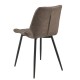 Комплект от 4 дизайнерски стола, 77 x 57,5 x 46 cm, Изкуствена кожа, Тъмнокафяв -