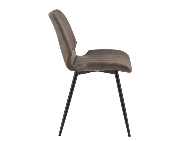 Комплект от 2 дизайнерски стола, 77 x 57,5 x 46 cm, Тъмнокафяв -