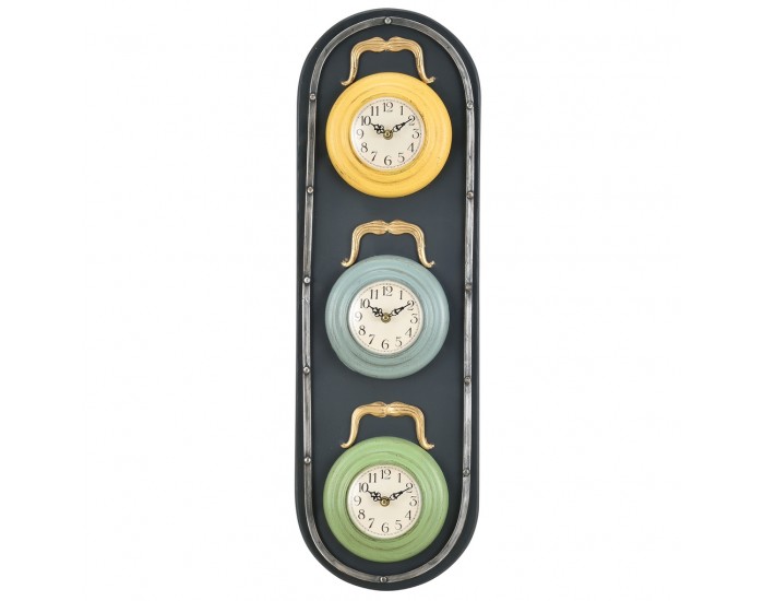 Стенен часовник Светофар - с аналогови стрелки- 25 x 4,5 x 80 см - цветен -