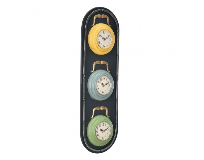 Стенен часовник Светофар - с аналогови стрелки- 25 x 4,5 x 80 см - цветен -