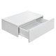 Нощно шкафче за стенен монтаж с едно чекмедже Бяло матирано, 46x30x15cm -