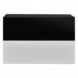 2 броя нощни шкафчета за стенен монтаж с едно чекмедже Бял гланц/Черен гланц 46x30x15cm - Сравняване на продукти