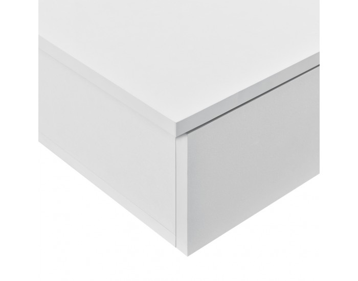 Комплект от 2 броя етажерки за стена с вратички 60x24x12,6cm, Бели - Комплект от 2 броя етажерки за стена с вратички 60x24x12,6cm, Бели -