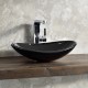 Мивка за баня, Черна, Стъкло, 47 x 30,5 x 13 cm -