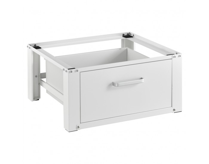 Платформа за перална машина 63 x 54 x 31 cm, до 150 kg, Стомана, Бяла -