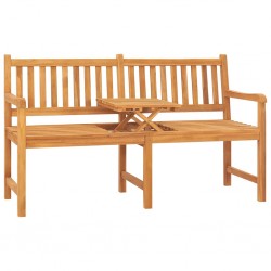 Sonata H 3-местна градинска пейка с масичка, 150 см, тик масив - Sonata H