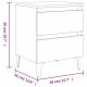 Sonata H Нощни шкафчета с метални крака 2 бр опушен дъб 40x35x50 см