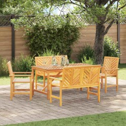 Sonata H Комплект за хранене в градината 5 pcs Кафяво 150 x 90 x 74 cm - Градински маси