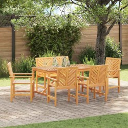 Sonata H Комплект за хранене в градината 6 pcs Кафяво 150 x 90 x 74 cm - Градински маси