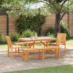 Sonata H Комплект за хранене в градината 5 pcs Кафяво 150 x 90 x 74 cm - Градински маси