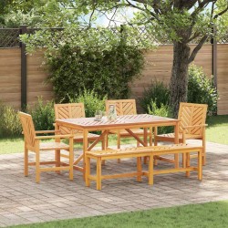 Sonata H Комплект за хранене в градината 6 pcs Кафяво 150 x 90 x 74 cm - Градински маси
