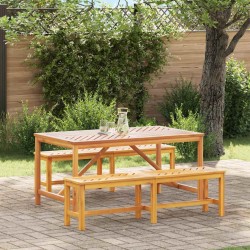 Sonata H Комплект за хранене в градината 3 pcs Кафяво 150 x 90 x 74 cm - Градински маси