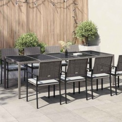 Sonata H Градинска маса за хранене Сив 250 x 100 x 75 см Полиратан - Градински маси