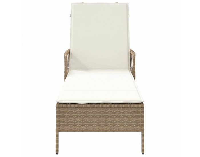 Sonata H Шезлонг с възглавница 1-човек Бежово 157 x 55 x 92см полиратан