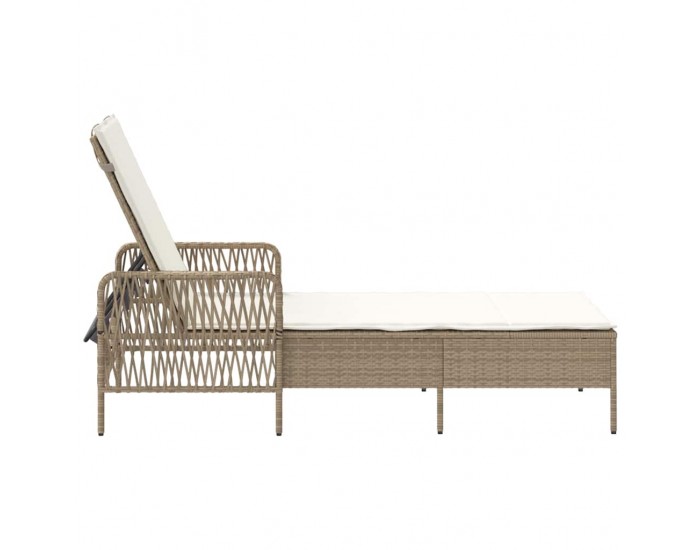 Sonata H Шезлонг с възглавница 1-човек Бежово 157 x 55 x 92см полиратан