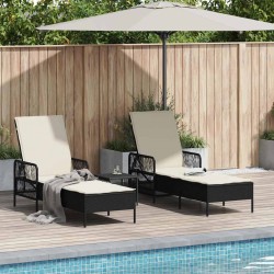Sonata H Шезлонг с възглавница 2 pcs Черно 35 x 35 x 32см полиратан - Шезлонги