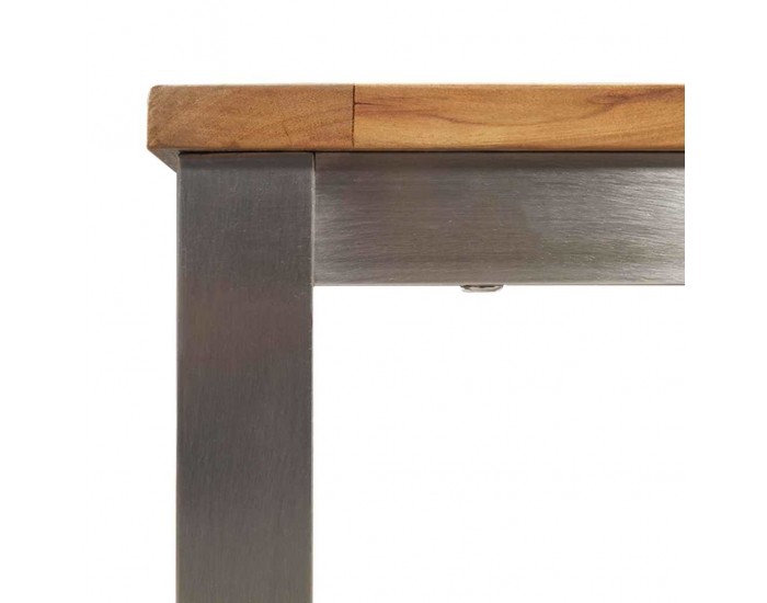 Sonata H Външна хранителна маса Кафяво Акациево дърво масив