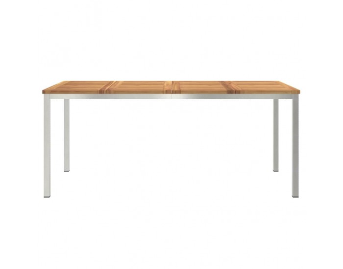 Sonata H Външна хранителна маса Кафяво Акациево дърво масив