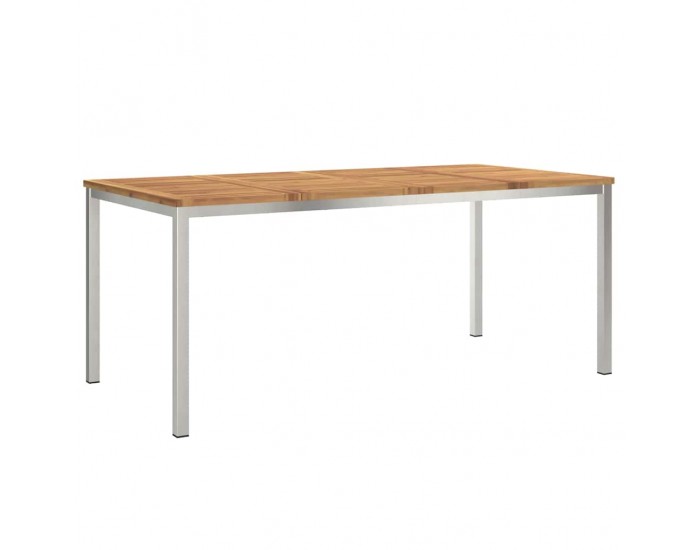 Sonata H Външна хранителна маса Кафяво Акациево дърво масив