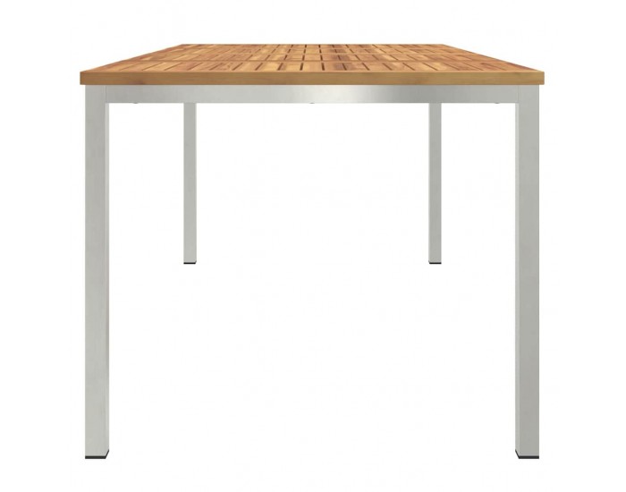 Sonata H Външна хранителна маса Кафяво Акациево дърво масив