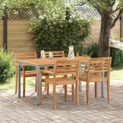 Sonata H Открити маси Естествено и сиво 150 x 90 x 75 cm - Градински маси