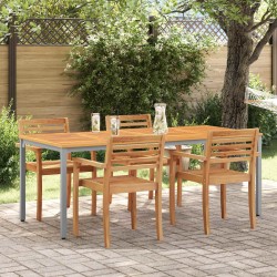 Sonata H Открити маси Естествено и сиво 200 x 90 x 75 cm - Градински маси