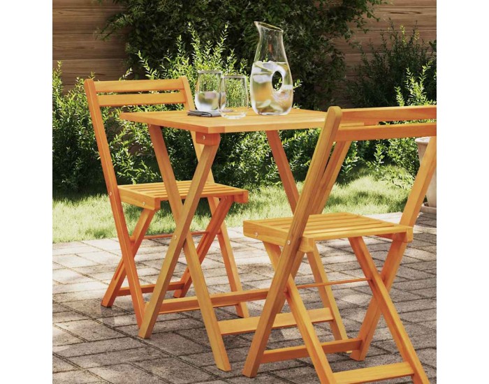 Sonata H Сгъваема градинска маса Естествен 60 x 60 x 72 cm