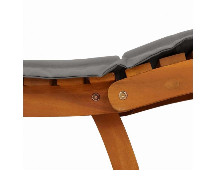 Sonata H Шезлонг 2 pcs Сив 184 x 55 x 64 см Масивна акациева дървесина