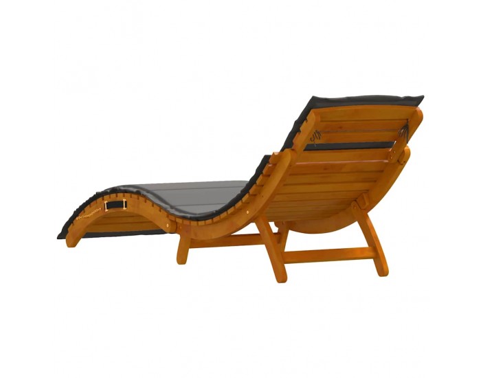Sonata H Шезлонг 2 pcs Сив 184 x 55 x 64 см Масивна акациева дървесина