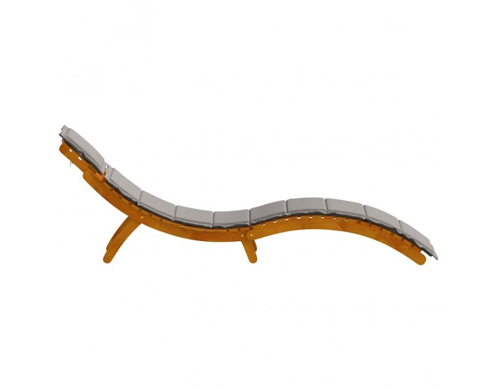 Sonata H Шезлонг 2 pcs Сив 184 x 55 x 64 см Масивна акациева дървесина