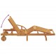 Sonata H Шезлонг 2 pcs Таупе 200 x 67 x 84cm Масивна акациева дървесина