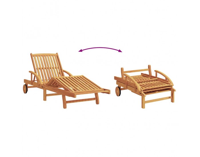 Sonata H Шезлонг 3 pcs Таупе 40 x 40 x 40cm Масивна акациева дървесина