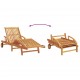 Sonata H Шезлонг 3 pcs Таупе 40 x 40 x 40cm Масивна акациева дървесина