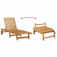 Sonata H Шезлонг 2 pcs Кафяво 63 x 199 x 85см Масивна акациева дървесина