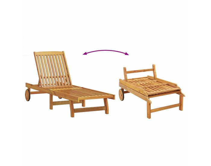 Sonata H Шезлонг 3 pcs Кафяво 40 x 40 x 40cm Масивна акациева дървесина