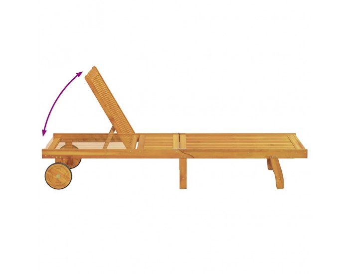 Sonata H Шезлонг 3 pcs Кафяво 40 x 40 x 40cm Масивна акациева дървесина