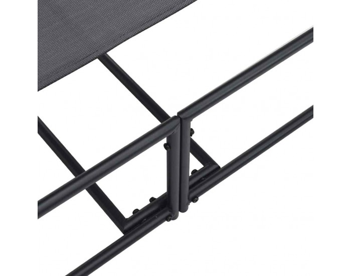 Sonata H Шезлонг Антрацит 200 x 74 x 73 см Текстилен, стомана
