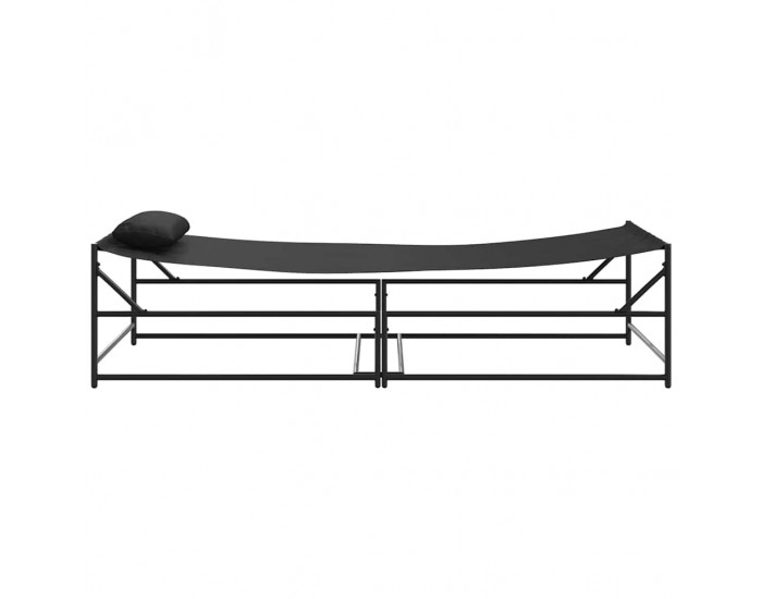 Sonata H Шезлонг Антрацит 200 x 74 x 73 см Текстилен, стомана