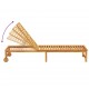 Sonata H Шезлонг 2 pcs Кафяво 53 x 202 x 89см Масивна акациева дървесина