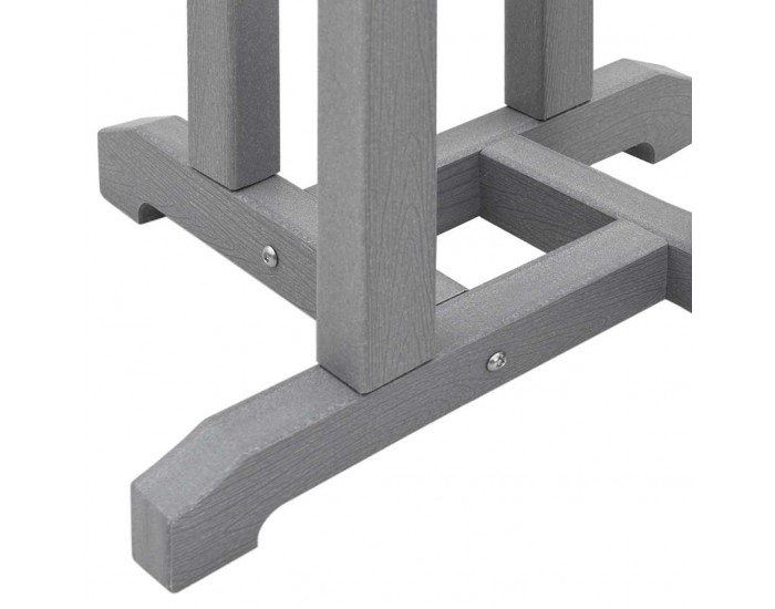 Sonata H Бар маса Светлосиво 55 x 55 x 107 cm HDPE