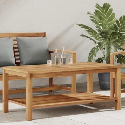 Sonata H Масичка за кафе Кафяво 110 x 55 x 45 cm Тиково дърво масив - Градински маси