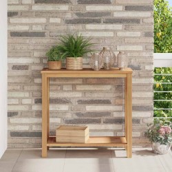Sonata H Масичка за кафе Кафяво 85 x 35 x 75 см Тиково дърво масив - Градински маси