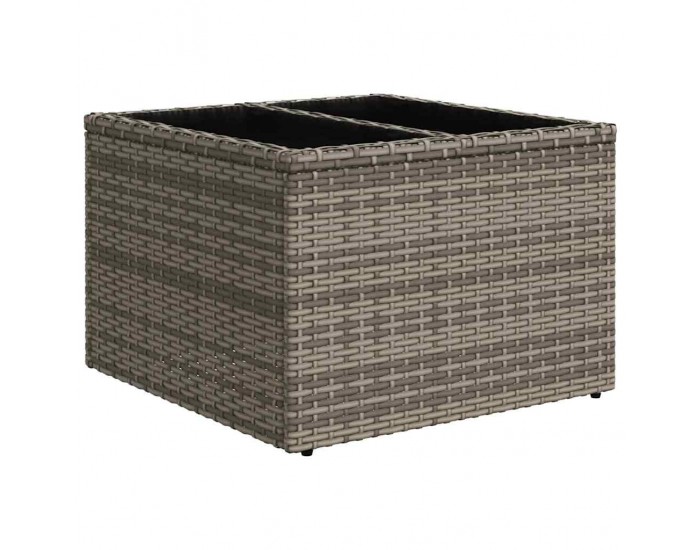 Sonata H Сет от 7 части за градинско канапе с възглавници Сиво Полиратан