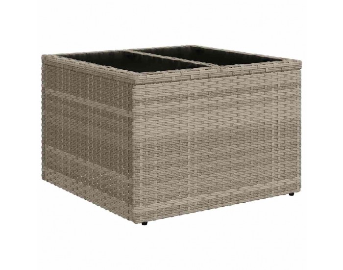 Комплект градински диван Sonata H с възглавници светлосив полиратан