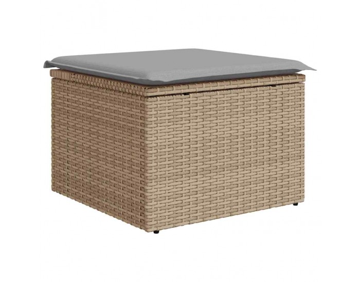 Сет за градински диван Sonata H с 9 части и възглавници в черен полиратан