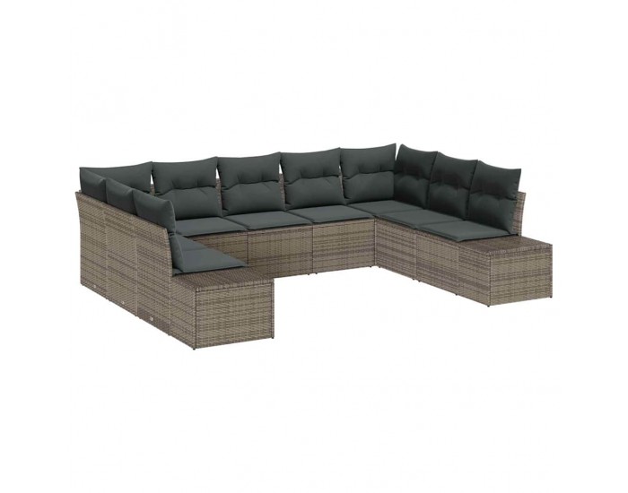 Sonata H Шезлонг комплект с възглавници на - 9 часа, сив полиратан