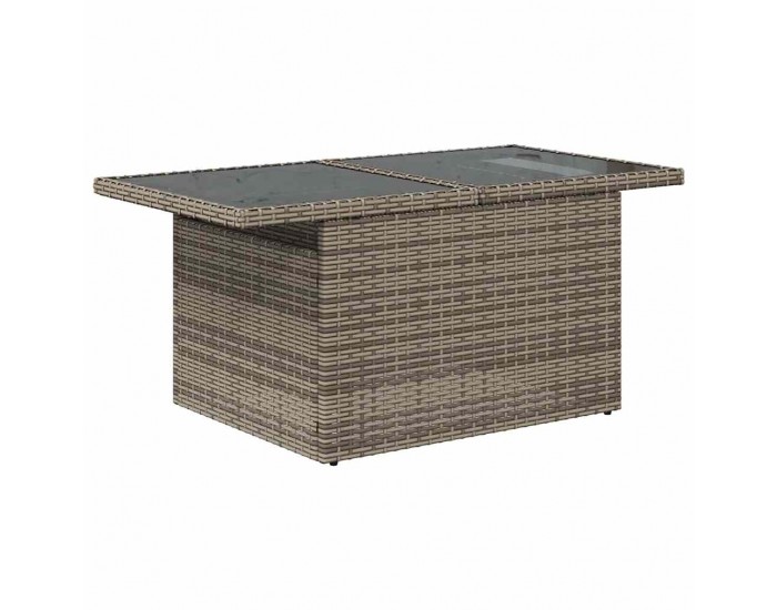 Комплект градински дивани Sonata H от 10 части с възглавници в сив поли ратан